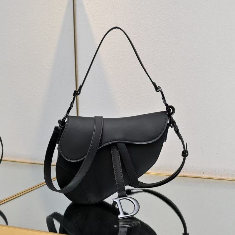 Sedlasta torba od prave kože s uzorkom palminog otiska, široka naramenica, srednje veličine, ženska crossbody torba
