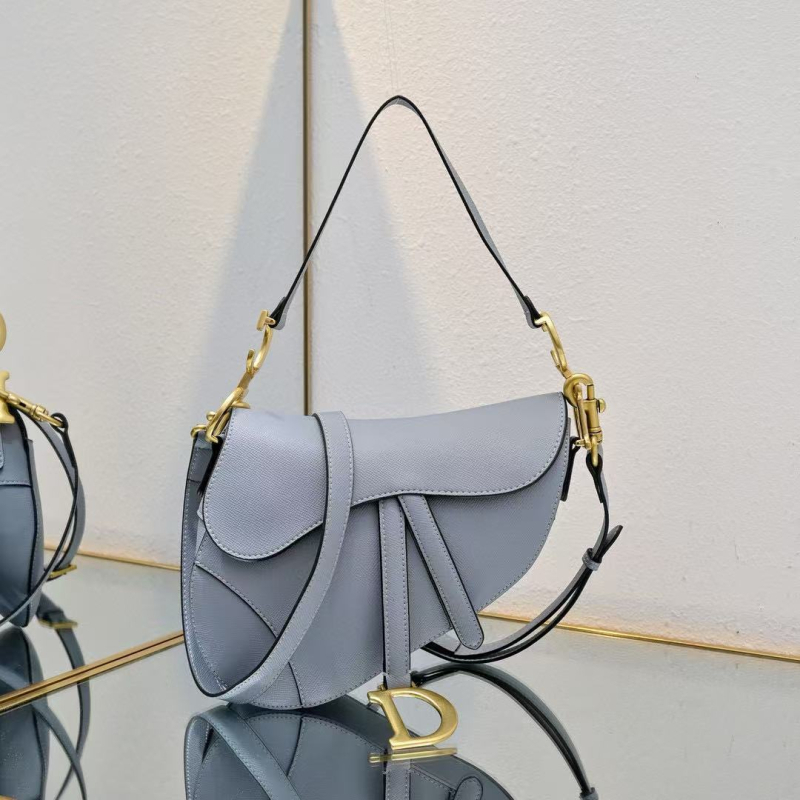 Sedlasta torba od prave kože s uzorkom palminog otiska, široka naramenica, srednje veličine, ženska crossbody torba