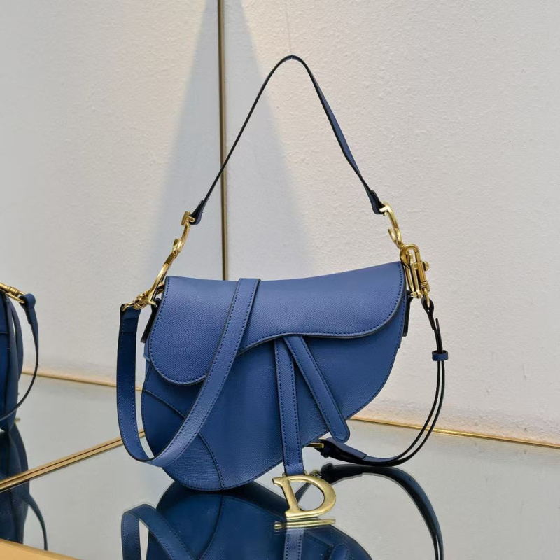 Sedlasta torba od prave kože s uzorkom palminog otiska, široka naramenica, srednje veličine, ženska crossbody torba