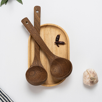Set complet de spatule din lemn pentru bucătărie: spatulă pentru prăjit, lingură de orez și alte spatule