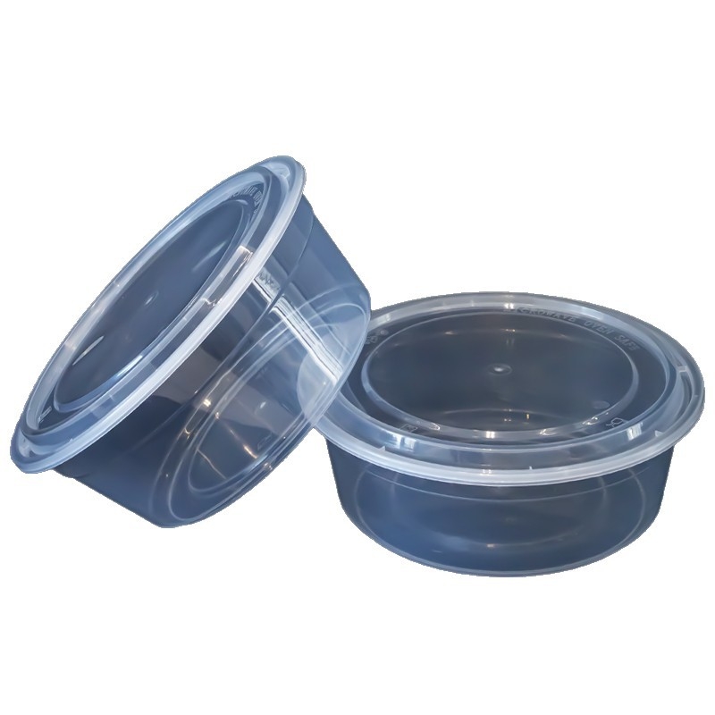 Cutie de unică folosință, mare, rotundă, din PP, ecologică, pentru livrare: hot pot, homar, pui prăjit și pește gătit