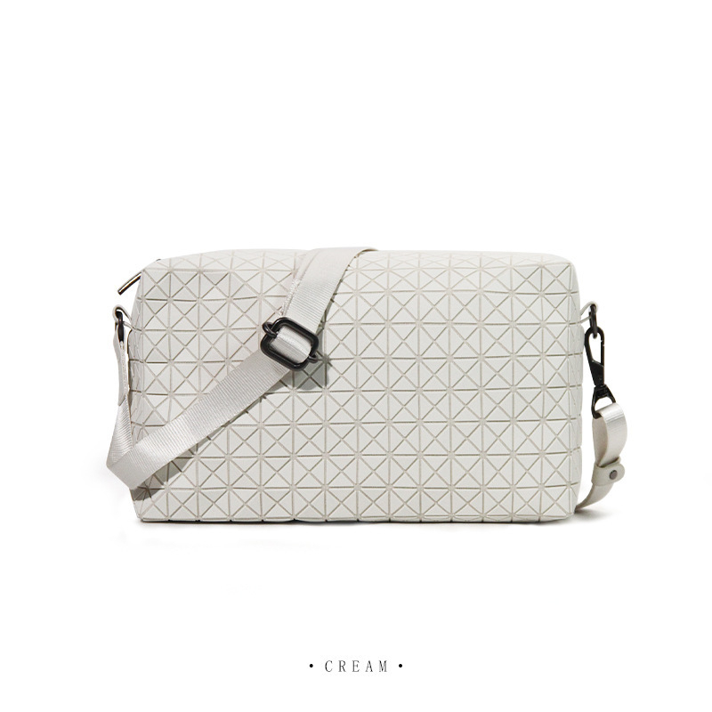 Unisex torba preko ramena u obliku sedla za kameru, silikon, s romboidnim uzorkom