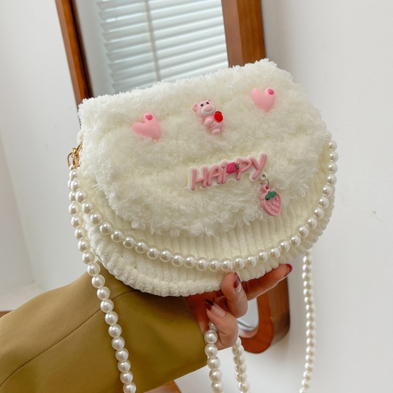 Završena KT mačka ručno pletena torbica s DIY kompletom za pliš – crossbody torba, poklon djevojci