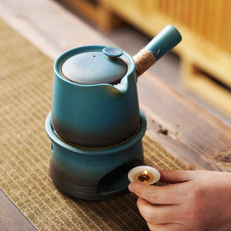 Încălzitor de ceai în stil japonez cu lumânare, bază ceramică de încălzire pentru Gongfu ceai