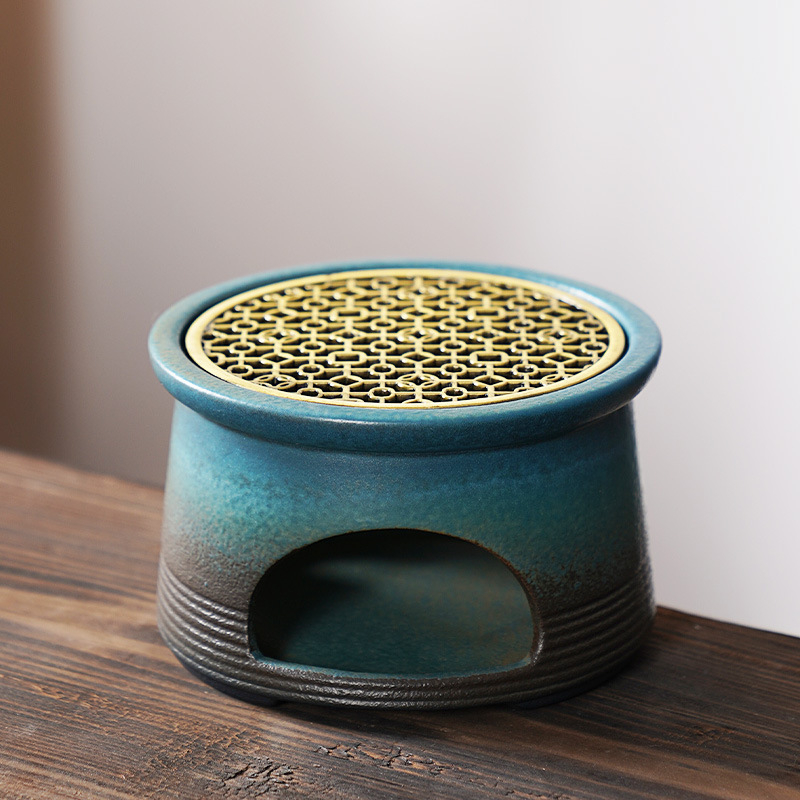 Încălzitor de ceai în stil japonez cu lumânare, bază ceramică de încălzire pentru Gongfu ceai