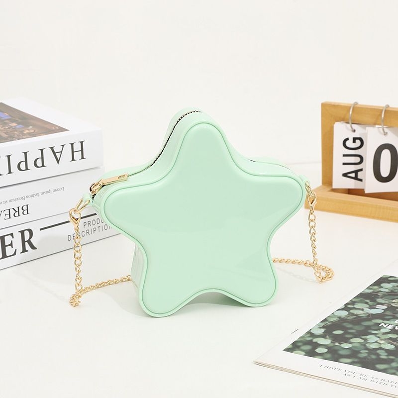 2026 nova Jelly torba s petokrakom zvijezdom, mini ženska crossbody torba s lancem, torbica za ruž, velika veličina