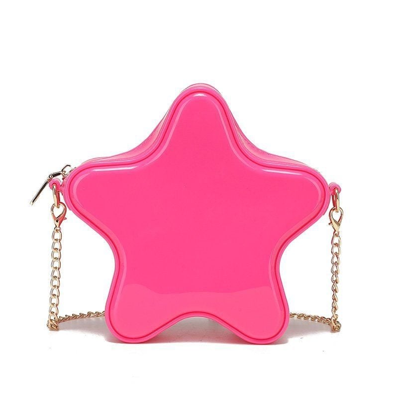 2026 nova Jelly torba s petokrakom zvijezdom, mini ženska crossbody torba s lancem, torbica za ruž, velika veličina