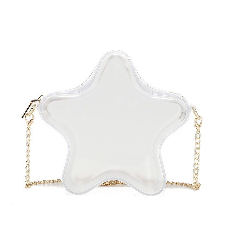 2026 nova Jelly torba s petokrakom zvijezdom, mini ženska crossbody torba s lancem, torbica za ruž, velika veličina