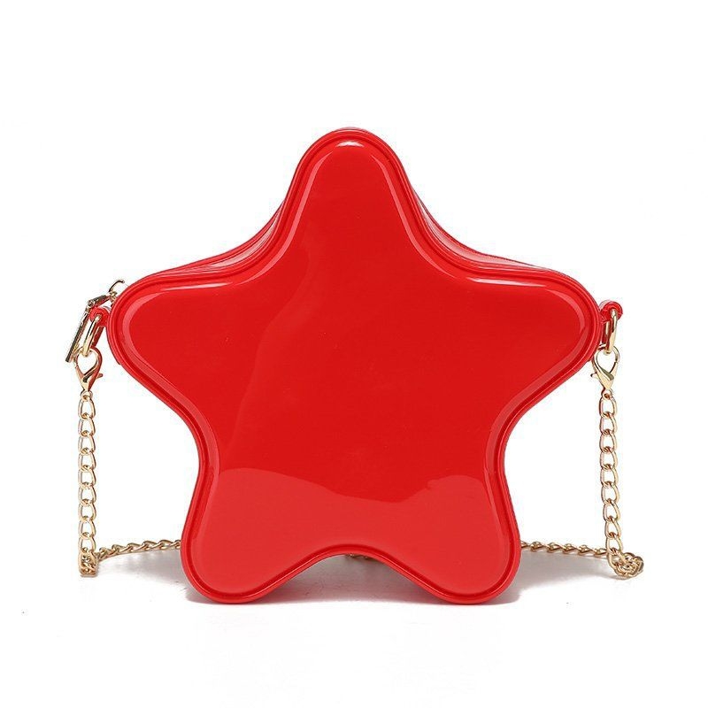 2026 nova Jelly torba s petokrakom zvijezdom, mini ženska crossbody torba s lancem, torbica za ruž, velika veličina