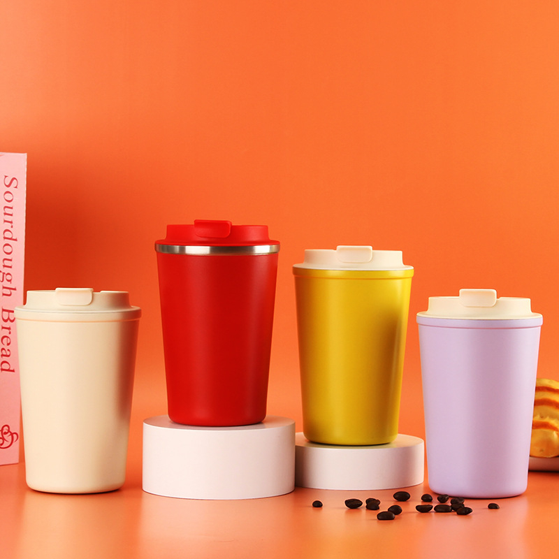 ceașcă de cafea din oțel inoxidabil 316, izolație în vid și capac rabatabil, portabilă pentru birou