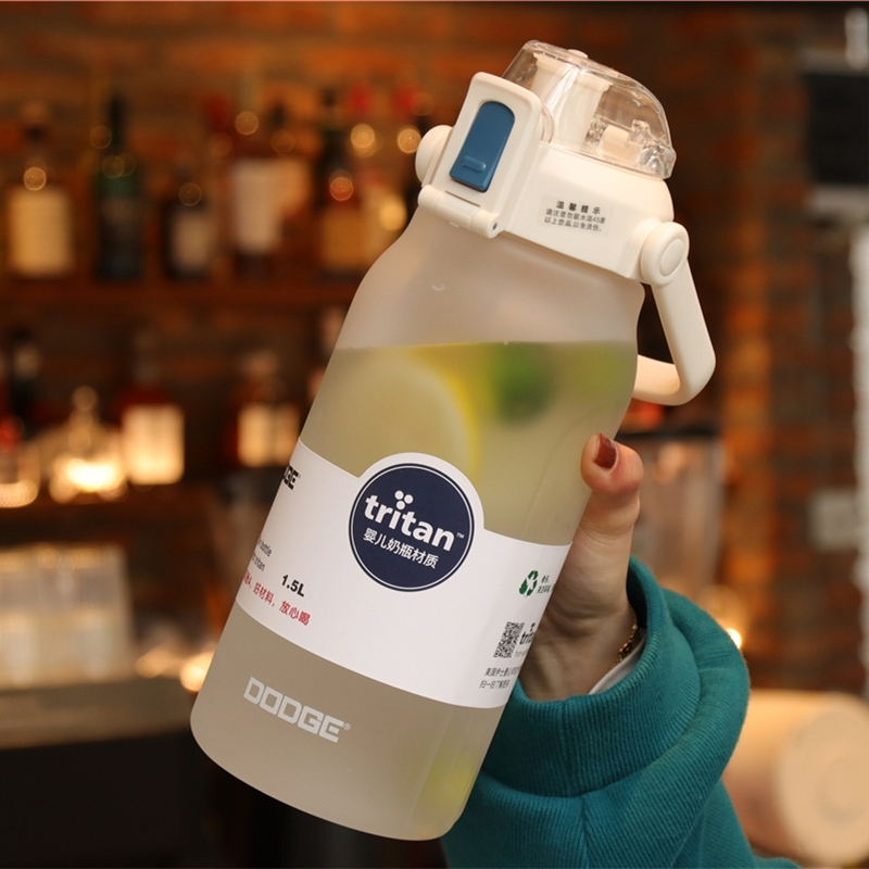 Športová fľaša na vodu 2000 ml, Tritan plast, veľká kapacita, letný dizajn, unisex