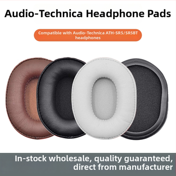 Obal na ušné výstelky pre slúchadlá Audio-Technica ATH-SR5/SR5BT s penovým koženým povrchom, ochrana hlavy a priečneho nosiča