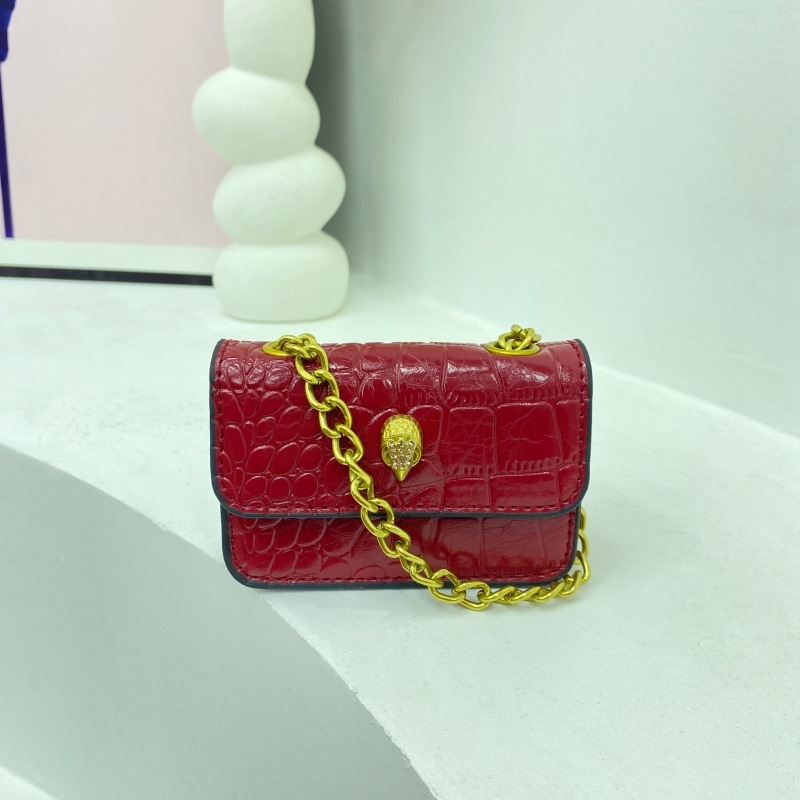 Sjajna mini kvadratna torbica za ruž s kamenim uzorkom, s remenom za ramena ili crossbody