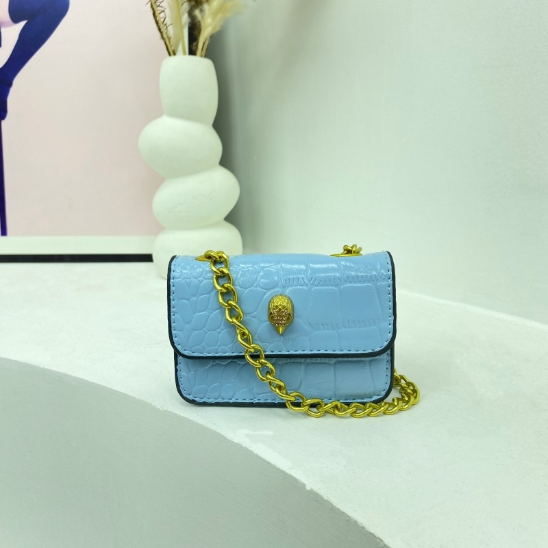 Sjajna mini kvadratna torbica za ruž s kamenim uzorkom, s remenom za ramena ili crossbody