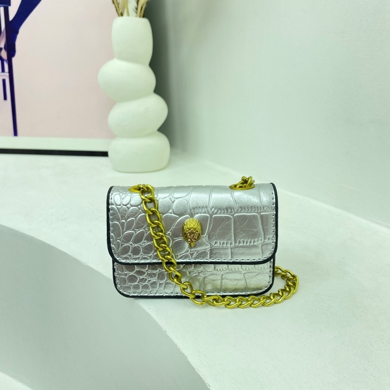 Sjajna mini kvadratna torbica za ruž s kamenim uzorkom, s remenom za ramena ili crossbody