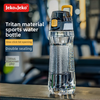 Jeko&Jeko Tritan sticlă de apă pentru sport – sticlă portabilă de fitness, rezistentă la temperaturi înalte, capacitate mare, din plastic
