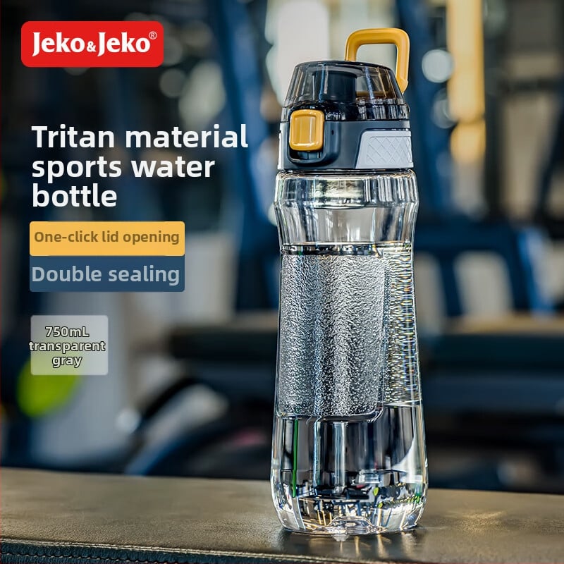 Jeko&Jeko Tritan sticlă de apă pentru sport – sticlă portabilă de fitness, rezistentă la temperaturi înalte, capacitate mare, din plastic