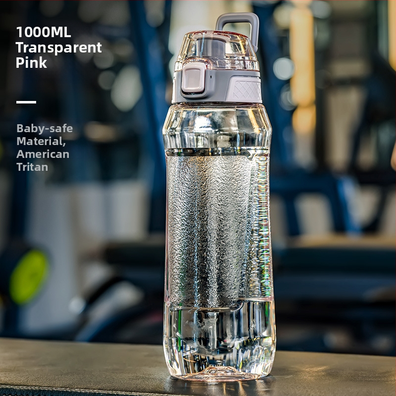 Jeko&Jeko Tritan sticlă de apă pentru sport – sticlă portabilă de fitness, rezistentă la temperaturi înalte, capacitate mare, din plastic