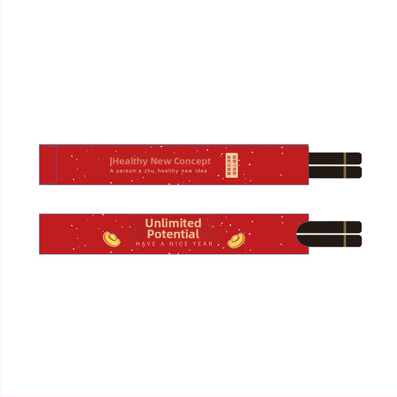 Jednorazové bambusové chopsticks s jedinečným papierovým obalom, vlastná tlač na obale pre rýchle občerstvenie na odvoz