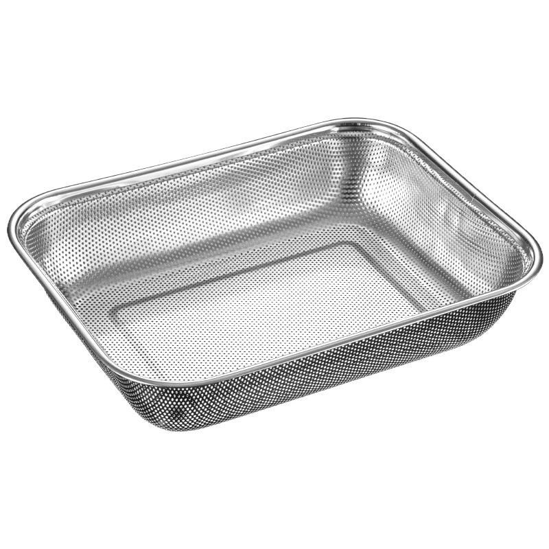 Cutie de depozitare din oțel inoxidabil pentru bețișoare; suport de uscare cu drenaj perforat pentru fructe și legume; coș pentru mașina de vase