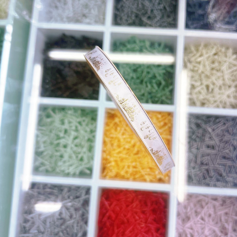 1 cm široka tkana vrpca za pakiranje poklona s motivom zvijezda i mjeseca za blagdansku dekoraciju