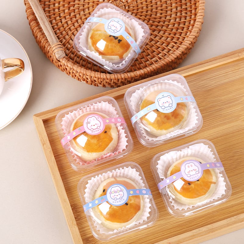 Κυκλικός διαφανής συσκευασία Mooncake με τραγανή γέμιση κρόκου αυγού