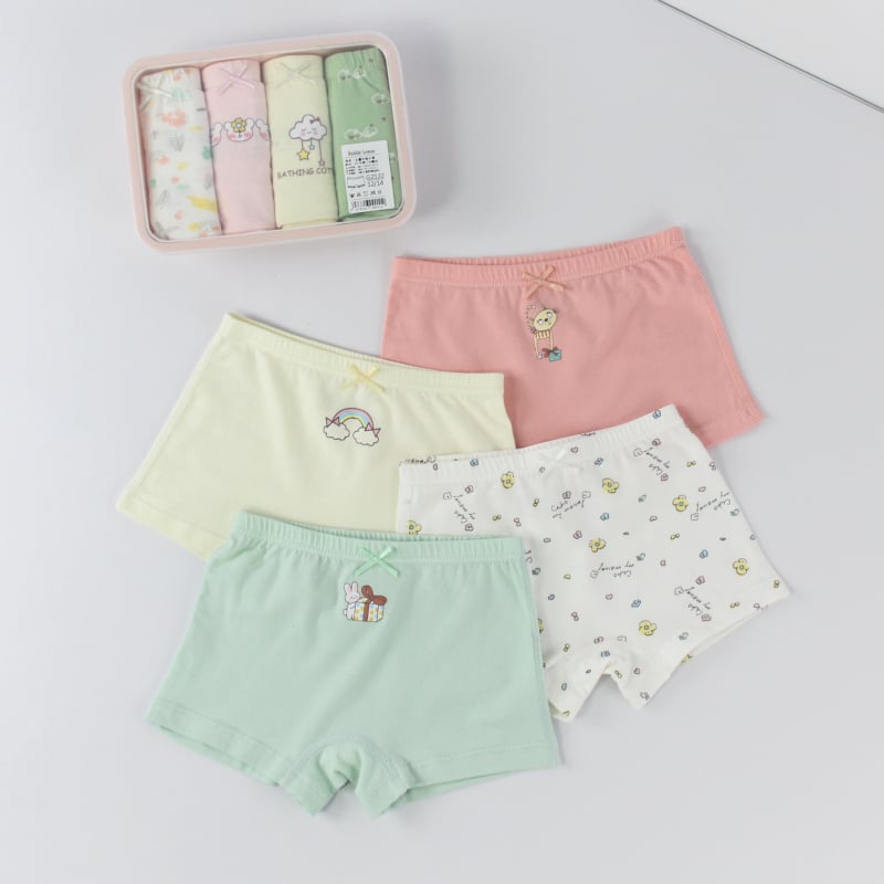 Set în cutie de depozitare: lenjerie intimă pentru copii din bumbac antibacterian, unisex