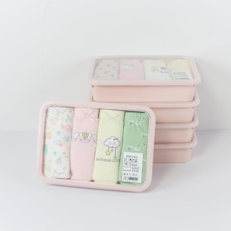 Set în cutie de depozitare: lenjerie intimă pentru copii din bumbac antibacterian, unisex
