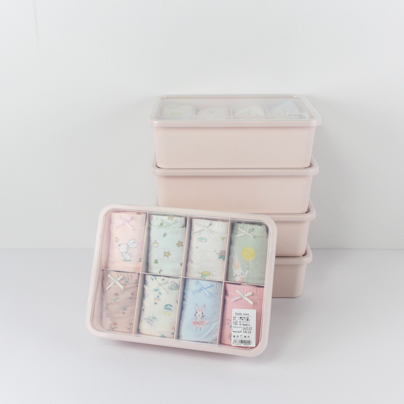 Set în cutie de depozitare: lenjerie intimă pentru copii din bumbac antibacterian, unisex