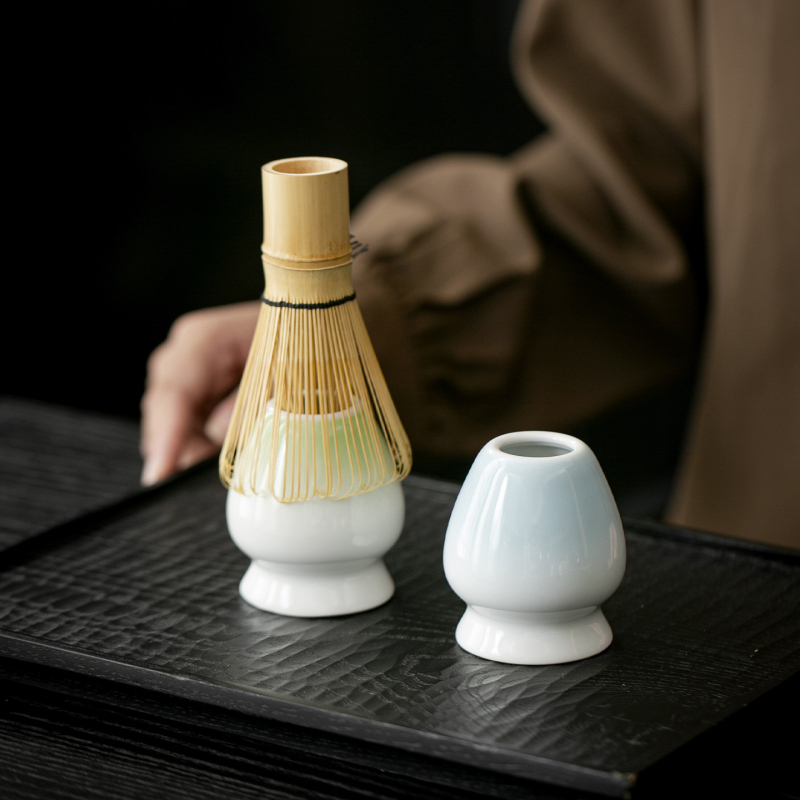 Suport ceramic pentru telul de matcha – suport pentru perie de ceai – accesorii pentru ceremonia japoneză a ceaiului