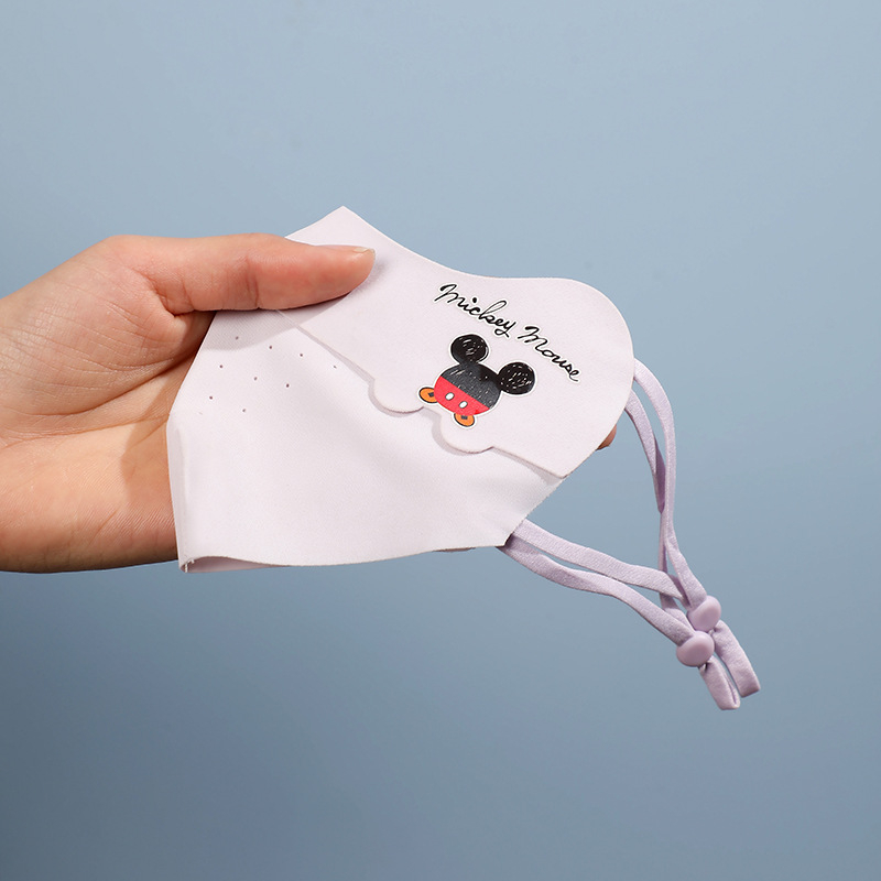 Nyári aranyos gyerekek UV-védő maszk, ice-silk nylon anyagú, rajzfilm mintás szemvédő, általános iskolások számára