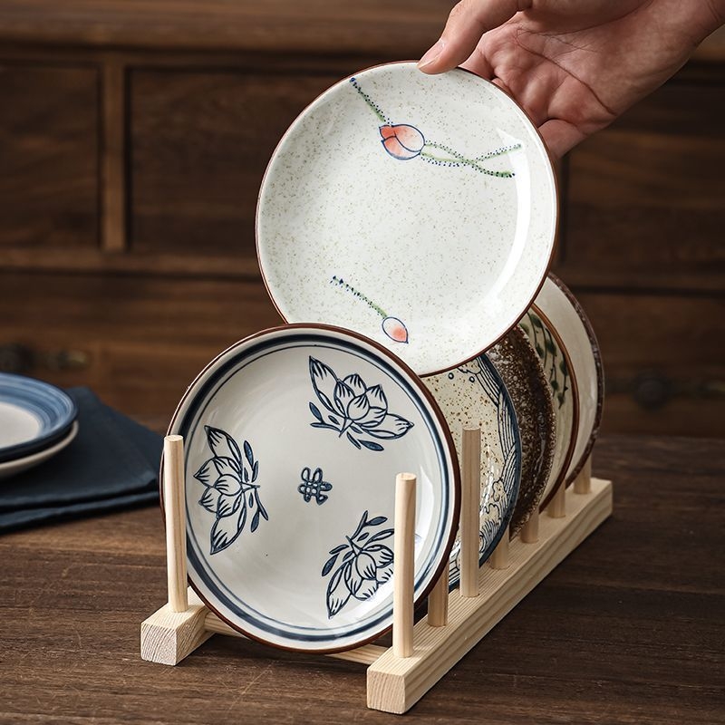 Farfurie rotundă din porțelan pictat manual, retro, 15 cm, porțelan cu oase, pentru ceai și gustări cu fructe uscate