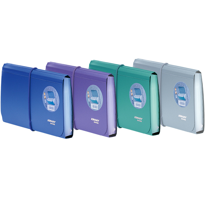 Kindeli organizator de 13 compartimente pentru chitanțe și cecuri, fișier de tip acordeon, dimensiune medie, cu textură fină
