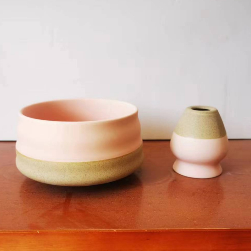 Vas de matcha din ceramică, tel ceramic pentru ceai, amestecător de ceai, design retro cu cioc de vultur filetat, unealtă pentru prepararea ceaiului