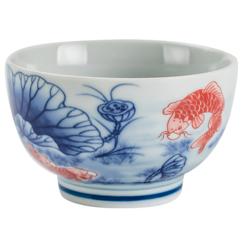 Ceșcuță de ceai ceramică bleu-albastru, stil antic, mânere retro, set Gongfu pentru ceai, ceașcă de degustare, cu posibilitatea logo-ului.