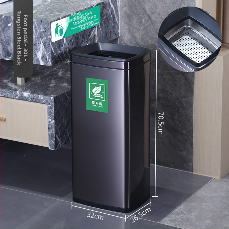 Coș de ceai din oțel inoxidabil, cu filtru, capacitate mare, design cilindric pentru masă de ceai.