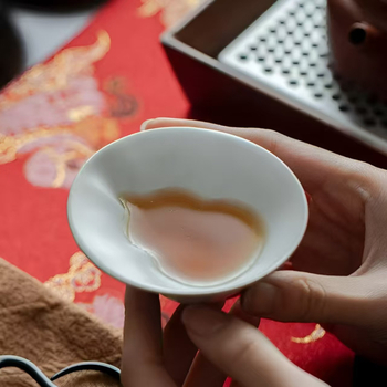 CEAȘĂ DE CEAI Ru Kiln, porțelan, stil chinezesc, formă de calabash, cadou pentru vârstnici și profesori