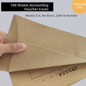 A5 obal pre účtovné doklady, Kraft papier, 100 listov, viazanie, viacúčelové kancelárske potreby