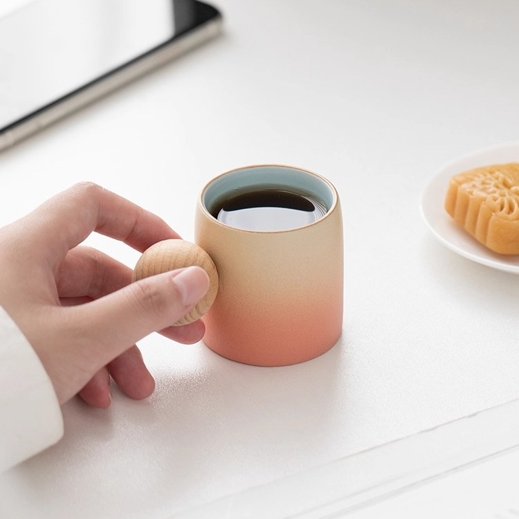 Set ceramic pentru cafea în stil japonez, căni pentru ceai de după-amiază și cadou