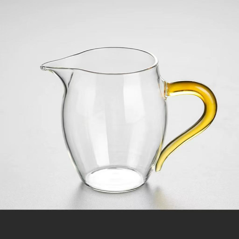 Set de ceai din sticlă borosilicată rezistentă la temperaturi, cu filtru, ceșcuță și accesorii în stil chinezesc