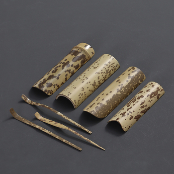 Meifei set de ceai din bambus natural, lucrat manual, accesorii pentru ceremonia Kung Fu, colecția Six Gentlemen pentru ceremonia ceaiului, tavă lotus pentru ceai, ac de ceai și clește de ceai