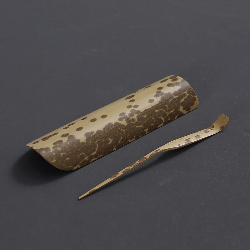 Meifei set de ceai din bambus natural, lucrat manual, accesorii pentru ceremonia Kung Fu, colecția Six Gentlemen pentru ceremonia ceaiului, tavă lotus pentru ceai, ac de ceai și clește de ceai