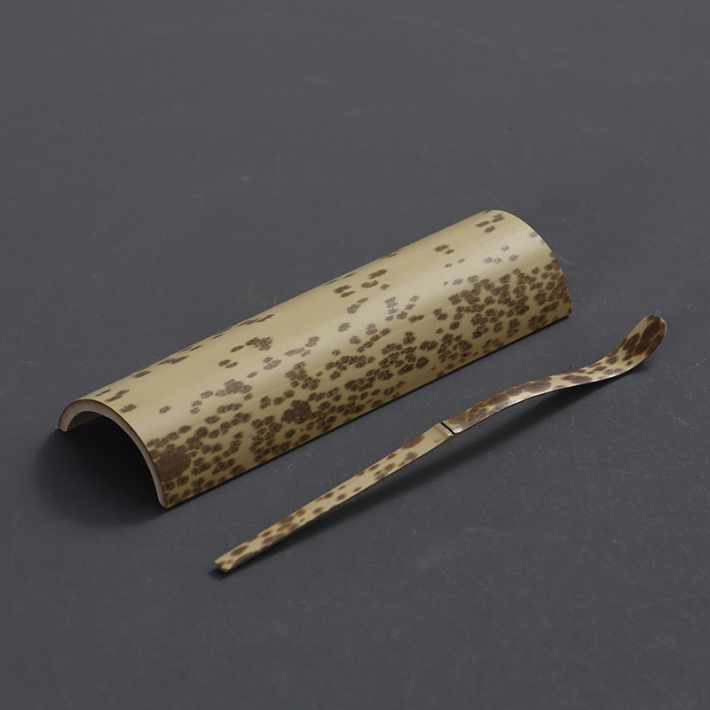 Meifei set de ceai din bambus natural, lucrat manual, accesorii pentru ceremonia Kung Fu, colecția Six Gentlemen pentru ceremonia ceaiului, tavă lotus pentru ceai, ac de ceai și clește de ceai