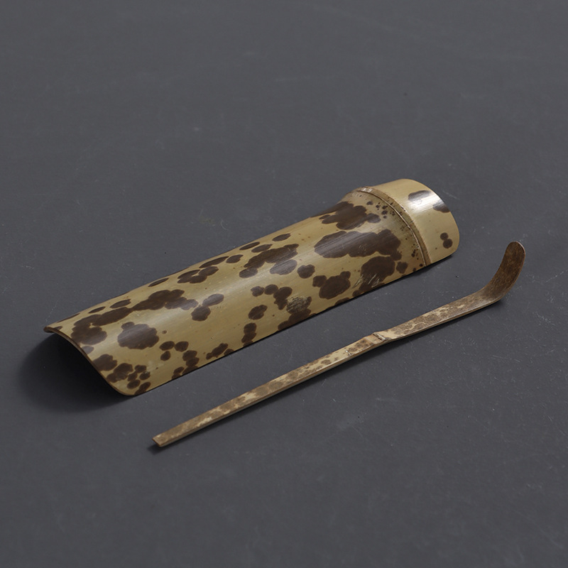 Meifei set de ceai din bambus natural, lucrat manual, accesorii pentru ceremonia Kung Fu, colecția Six Gentlemen pentru ceremonia ceaiului, tavă lotus pentru ceai, ac de ceai și clește de ceai