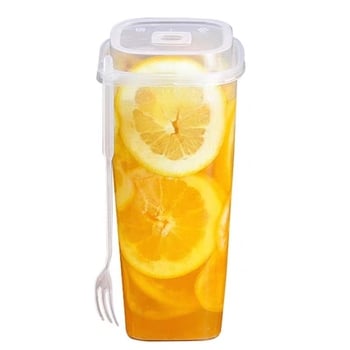 Pahar pătrat de unică folosință pentru ceai cu lapte, capac, logo personalizabil, ceai de lămâie, 400/500/600 ml