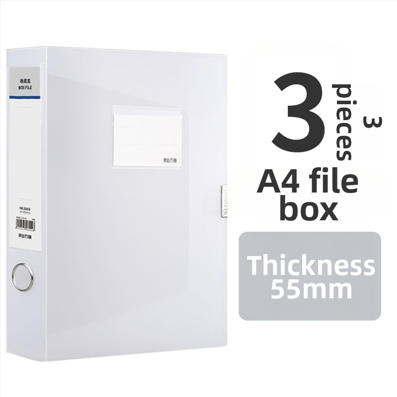 10 priehľadných A4 dokumentových krabičiek, plastové úložné boxy, 55 mm hrúbka, na domáce aj kancelárske použitie, zvislé skladovanie, veľký rozmer
