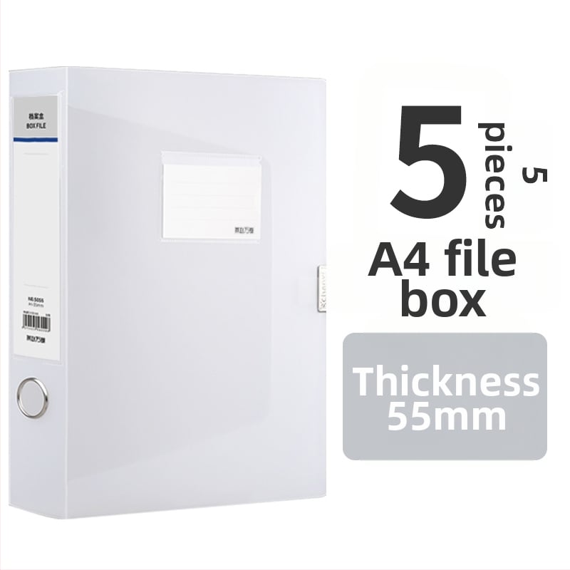 10 priehľadných A4 dokumentových krabičiek, plastové úložné boxy, 55 mm hrúbka, na domáce aj kancelárske použitie, zvislé skladovanie, veľký rozmer
