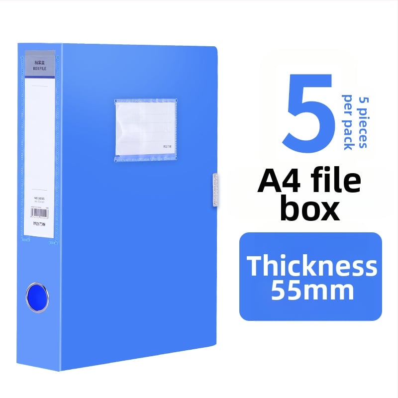 10 priehľadných A4 dokumentových krabičiek, plastové úložné boxy, 55 mm hrúbka, na domáce aj kancelárske použitie, zvislé skladovanie, veľký rozmer