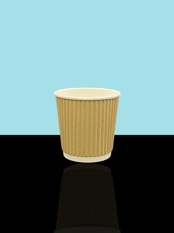 Ceașcă de cafea din Hârtie, de unică folosință, 4 oz (100 ml), cupă ondulată cu două straturi, cupă de degustare