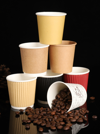 Ceașcă de cafea din Hârtie, de unică folosință, 4 oz (100 ml), cupă ondulată cu două straturi, cupă de degustare